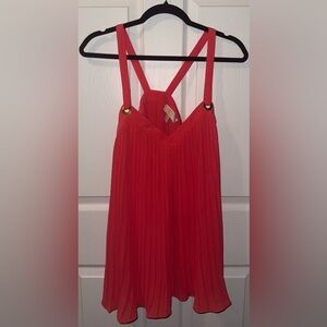 Michael Kors Vibrant Red Strappy Blouse